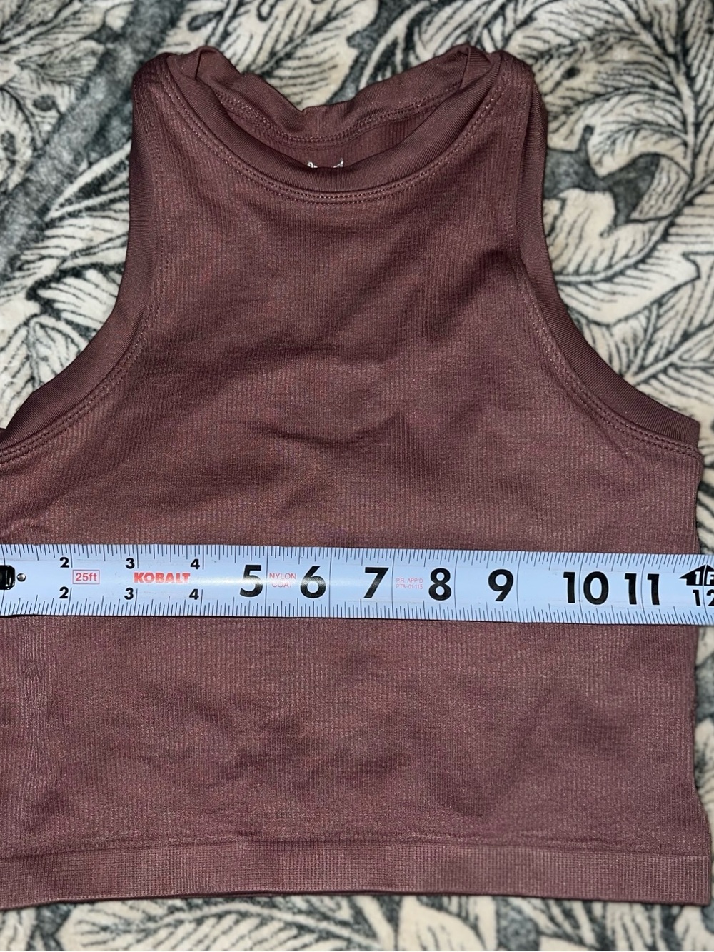 Pro-Fit Ribbed Cropped Tank — Deep Plum - Picture 5 of 5